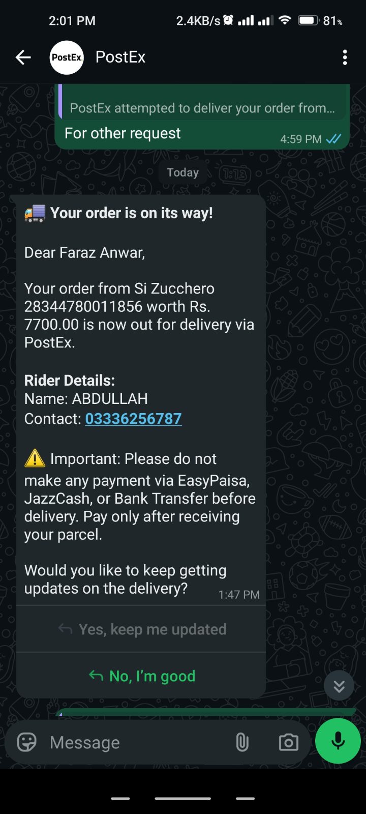 Photo from Faraz's review